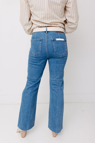 HIDDEN: Kristy Crop Flare Jean, MEDIUM DARK