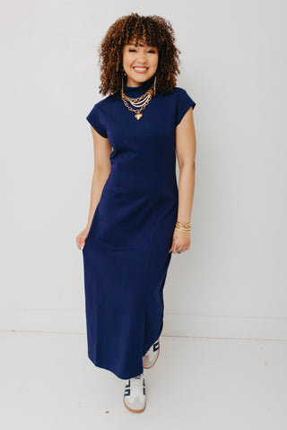 Rich Resort Midi Dress, NAVY