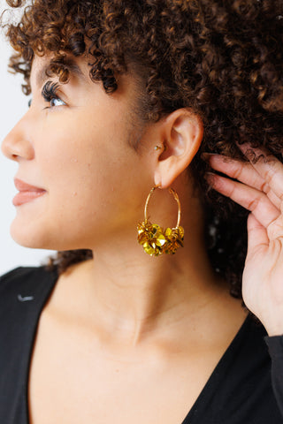 Bourbon Sparkle Earring, GOLD