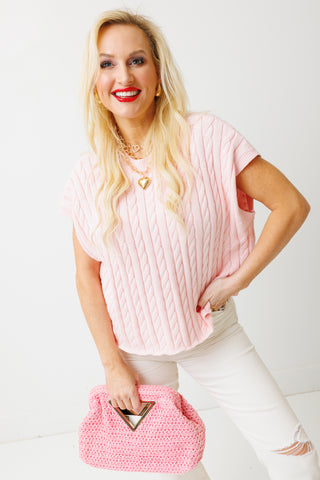 Whimsy Sweater Top, BLUSH