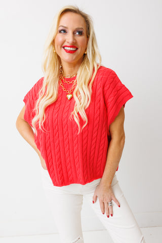 Whimsy Sweater Top, CORAL