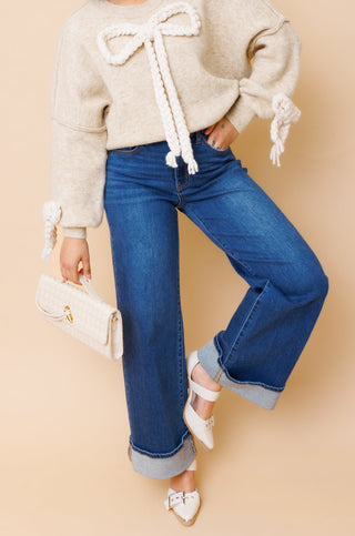 JBD: Cuffed Palazzo Jeans