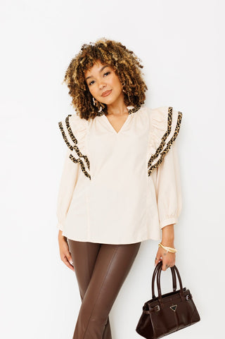 Exotic Touch Blouse, ECRU