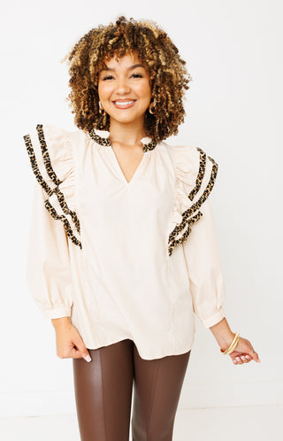 Exotic Touch Blouse, ECRU