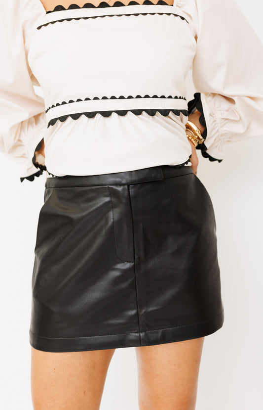 Samara Mini Skirt, BLACK