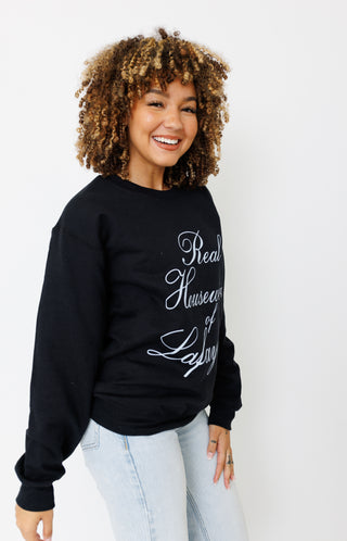 Real Housewives of Lafayette Sweatshirt, BLACK