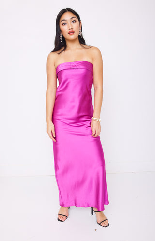 Midnight Glitz Dress, MAGENTA