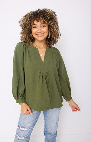 Sweet Woods Top, OLIVE