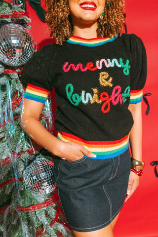 Merry and Bright Sweater BLACK