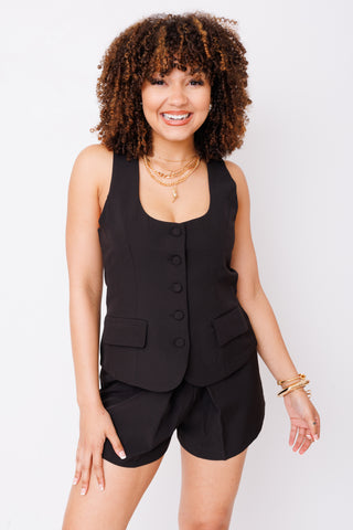 Girl Boss Vest, BLACK