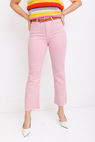 JBD: The HR Tonal Crop Flare, LIGHT ROSE