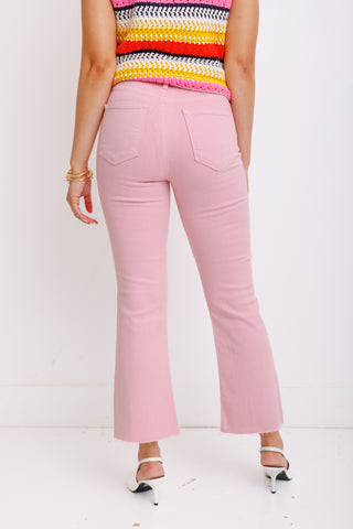 JBD: The HR Tonal Crop Flare, LIGHT ROSE