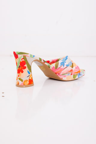 GWINN PLATFORM HEEL, RED MULTI