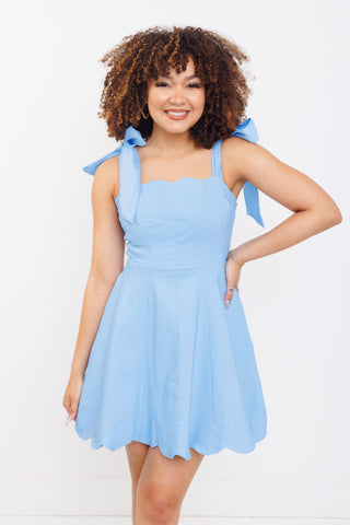 Dear Diary Mini Dress, ARTIC BLUE