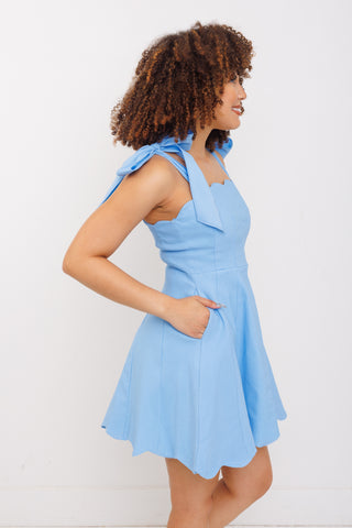 Dear Diary Mini Dress, ARTIC BLUE