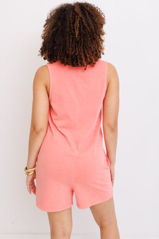 Walk With Me Romper, CORAL