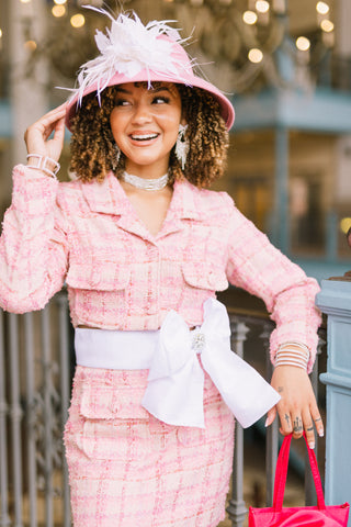 Clueless Tweed Jacket, PINK