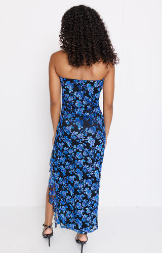 Midnight Bloom Dress, ROYAL/BLACK