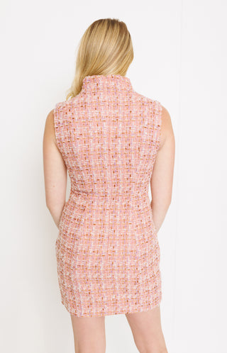 Miley Tweed Dress, PINK MULTI