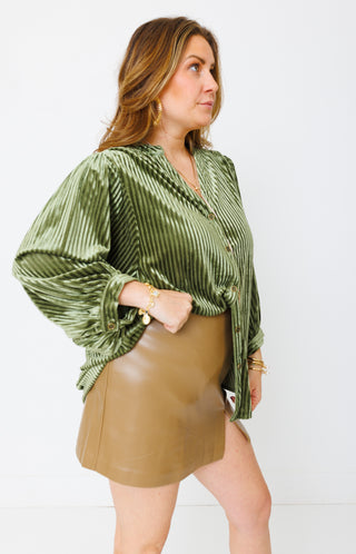 Old Money Blouse, OLIVE