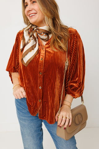 Old Money Blouse, COPPER