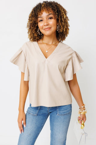 Glam Babe Blouse, ECRU