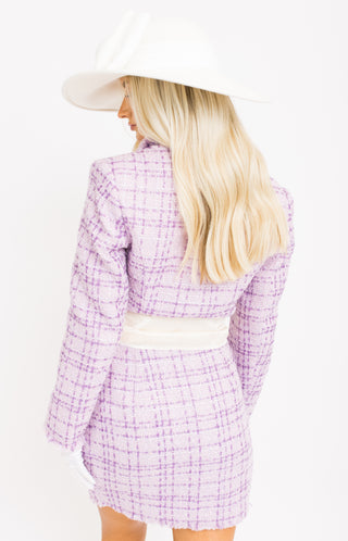 High School Sweetheart Blazer, PURPLE