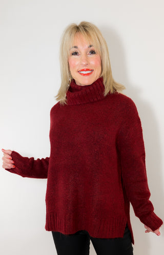 Charmed Life Sweater, BURGUNDY