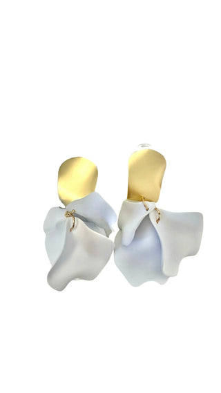 Swing My Way Petal Earrings, WHITE