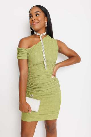 Rhianna Ribbed Dress, SAGE