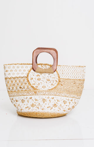 Best Vacay Handbag, WHITE - HerringStones