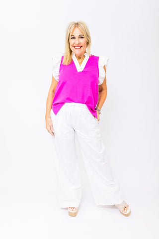 Cool Girl Top, HOT PINK - HerringStones