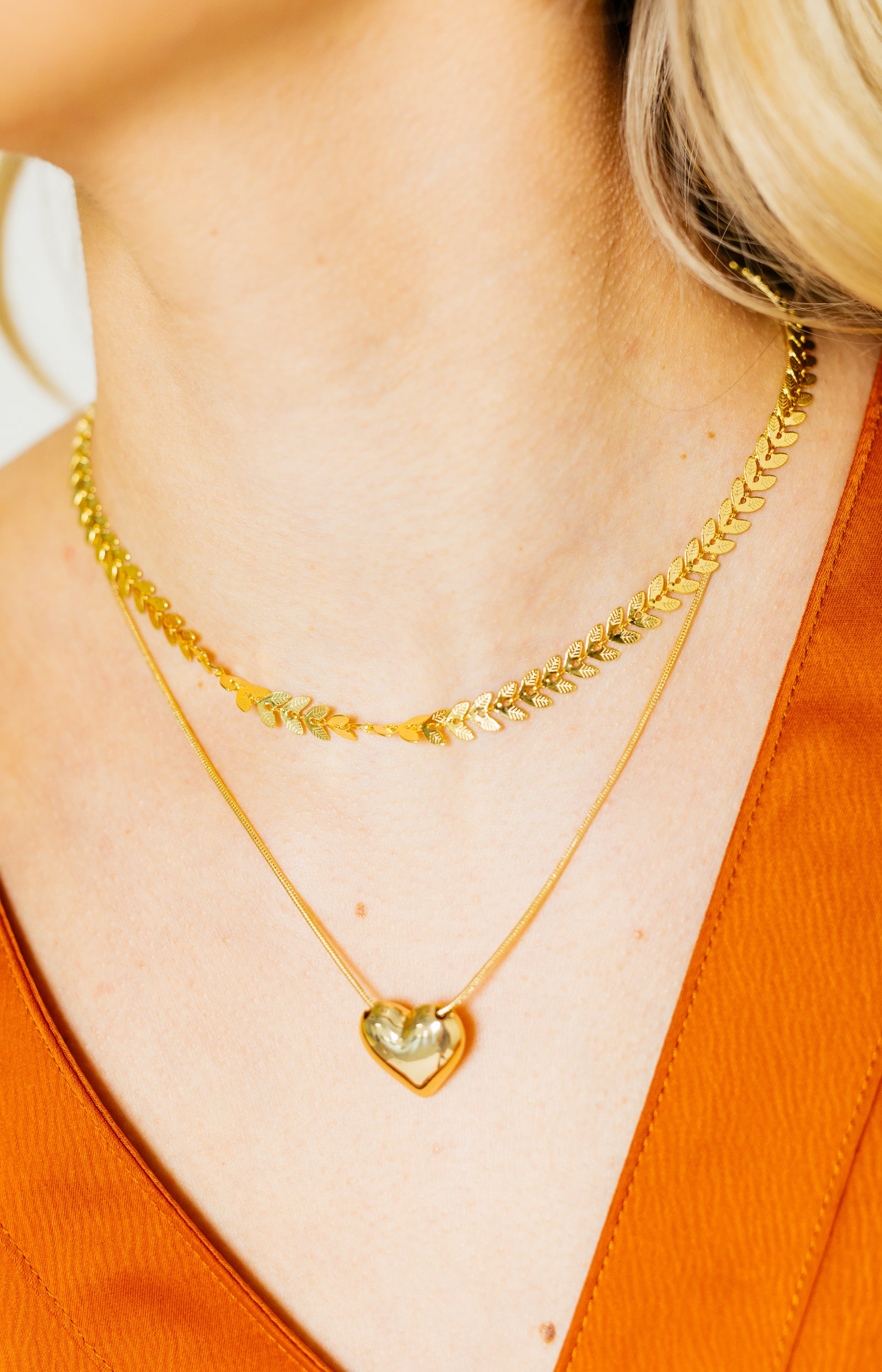 Heart Necklace, GOLD SKU# 80468 - HerringStones