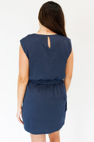 Morning Slay Dress, NAVY - HerringStones