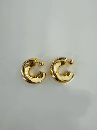 New Chance Hoop Earrings, GOLD - HerringStones