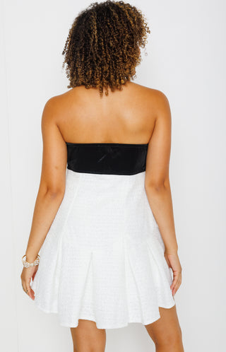 New Girl Dress, WHITE/BLACK