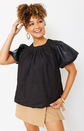 THML: Monica Shirt, BLACK