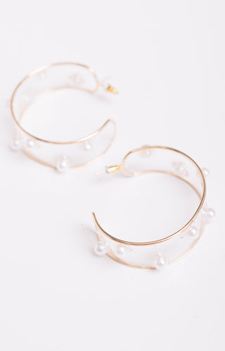 New Style Hoops, GOLD/CREAM