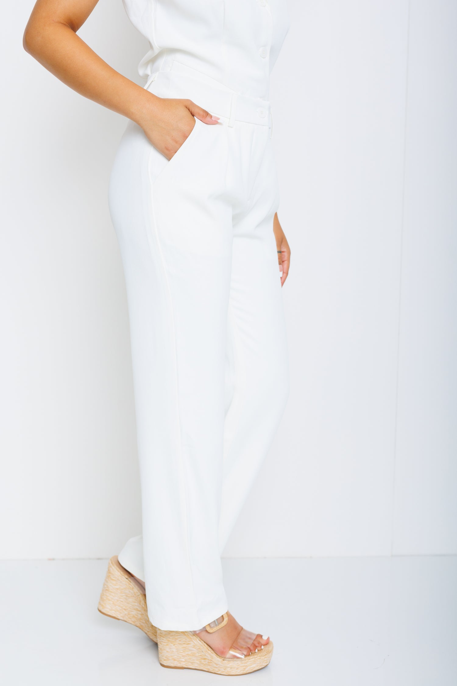 Act Right Trousers, WHITE