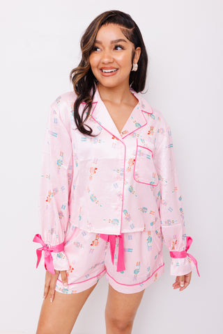 Nutcracker Pj Set, LIGHT PINK MULTI