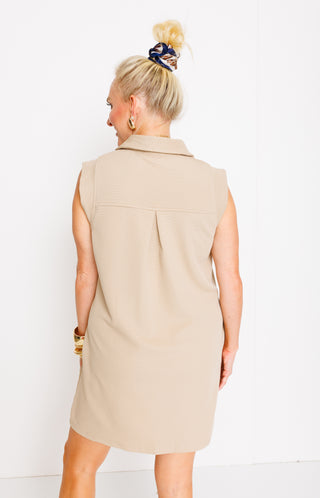 Get To Know Me Dress, TAUPE