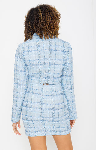 Clueless Tweed Jacket, BLUE