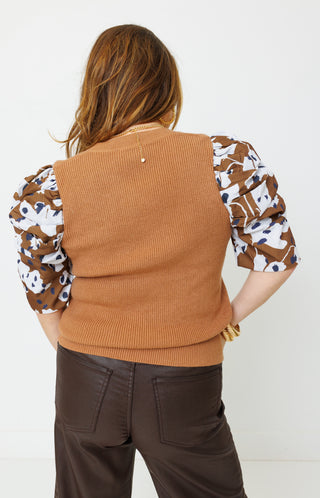 THML:  Work Of Art Top, BROWN