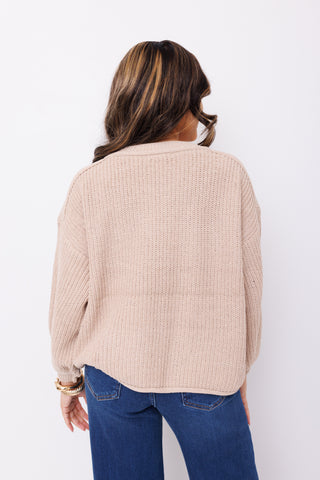 Sweet Glance Sweater, TAUPE