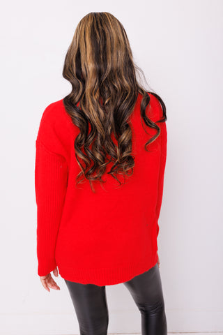 Find My Way Sweater, RED