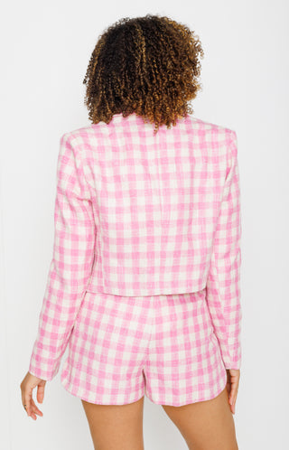 Top Boss Jacket, PINK CHECK