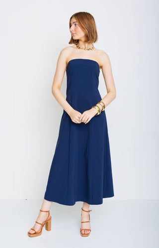 Romantic Night Midi Dress, NAVY - HerringStones