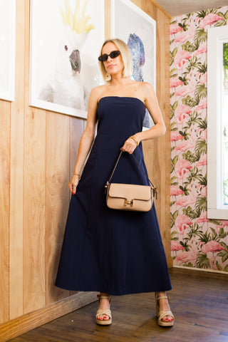 Romantic Night Midi Dress, NAVY - HerringStones