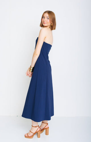 Romantic Night Midi Dress, NAVY - HerringStones