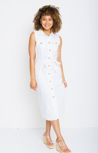 She's All That Midi Dress, WHITE - HerringStones